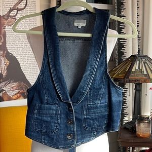 Miss Lili Dark Blue Denim Vest